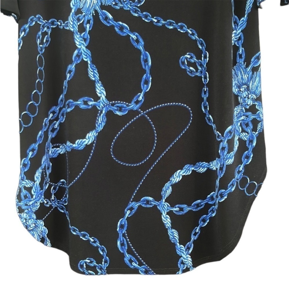 EUC Joseph Ribkoff Chain Print Top - Picture 4 of 7
